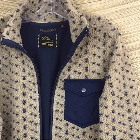 L.L.Bean X Todd Snyder Collaboration Hi-Pile Sherpa Zip-Front Jacket Size M - Picture 5 of 9